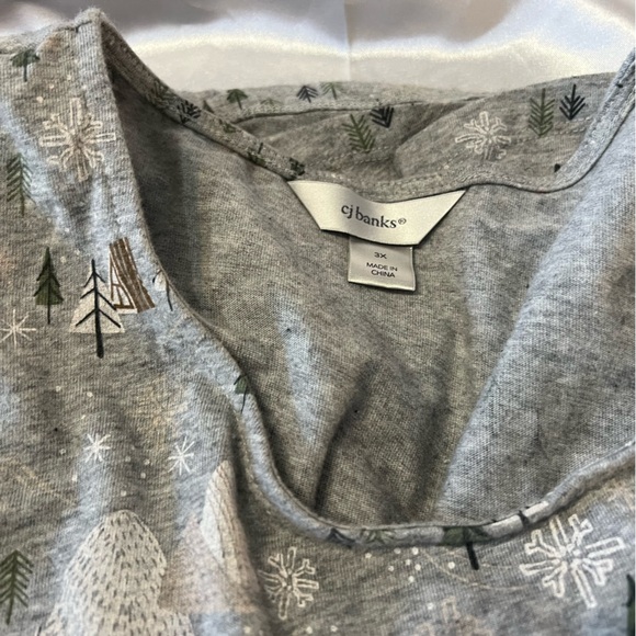 Plus size 3X  Holiday Penguin and Winter Scene Shirts. SET OF 2 SHIRTS - Picture 3 of 16